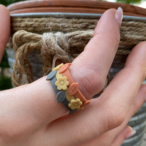 Sandstone Silicone Ring on hand
