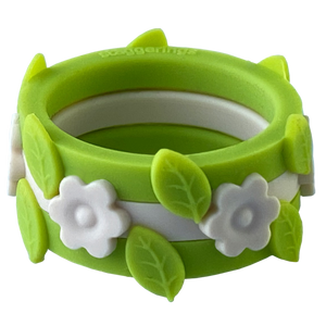  Flower Ivory Leaf Limon Nestable Ring The Mission Silicone Ring