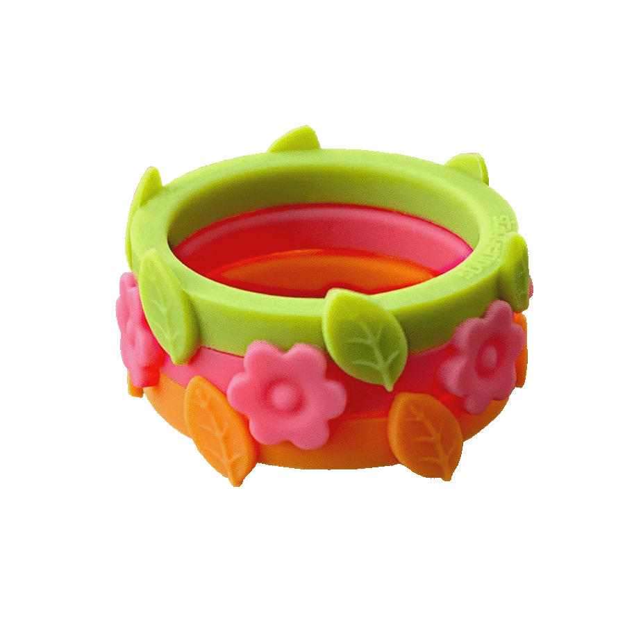 Bundle Dreamscape Flower Hibiscus Leaf Leaves Limon Nestable Ring Tangerine Silicone Ring