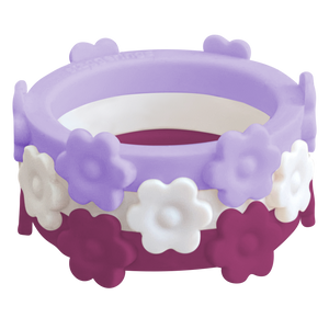  Flower Lavender Maroon Nestable Ring Sigma Kappa Sky Silicone Ring