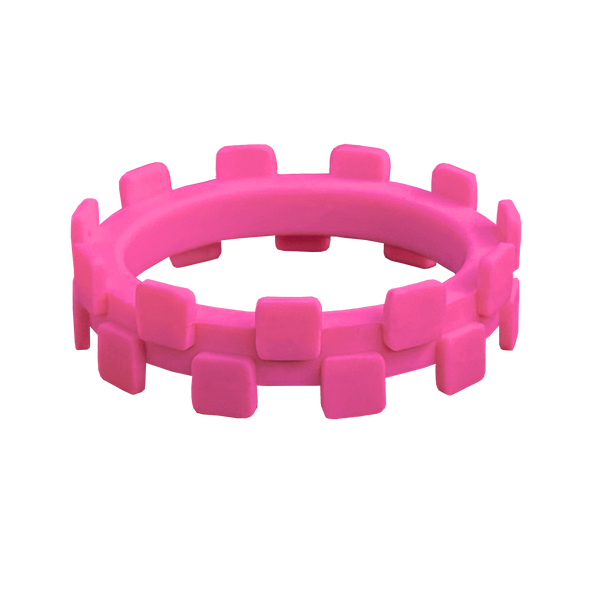 Geometric Checker Hibiscus Inner Ring Silicone Ring