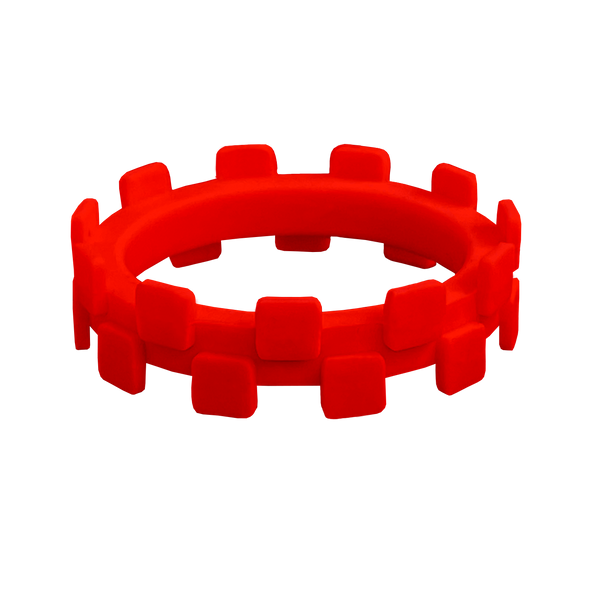 Geometric Checker Inner Ladybug Ring Silicone Ring