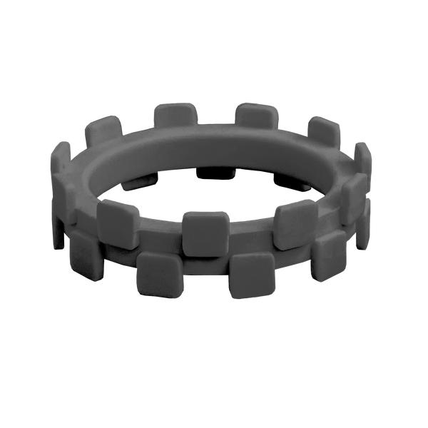 Geometric Checker Inner Ring Stone Silicone Ring