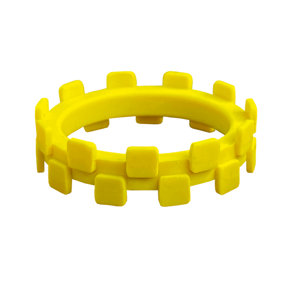 Geometric Checker Inner Ring Sunflower Silicone Ring