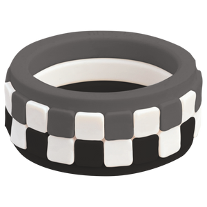 Bundle Checker Ivory Midnight Set Stone Silicone Ring