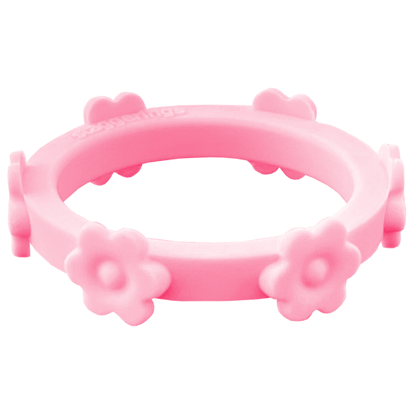 Bubblegum Pink Flower Silicone Ring