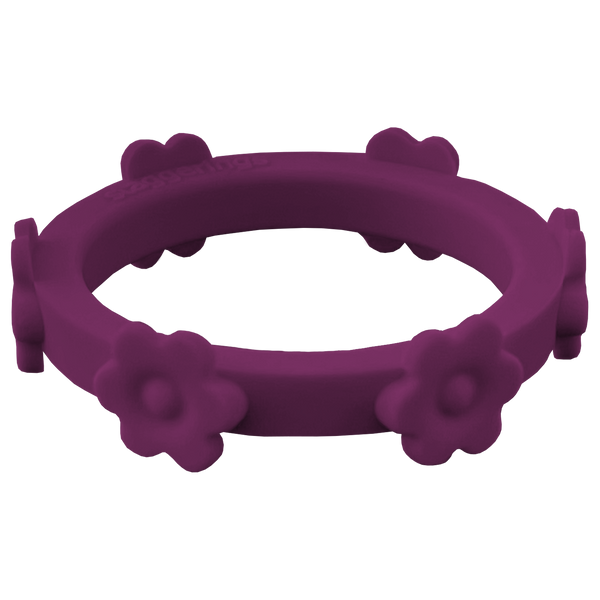 Cabernet Purple Flower Silicone Ring