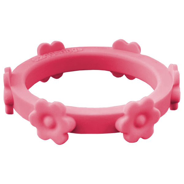 Hibiscus Pink Flower Silicone Ring
