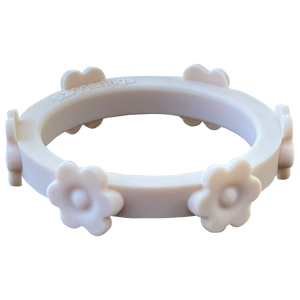 Ivory White Flower Silicone Ring