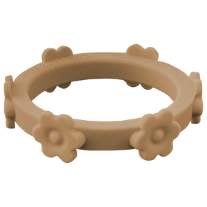 Maple Beige Flower Silicone Ring