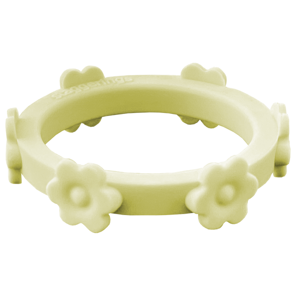 Shortbread Pale Yellow Flower Silicone Ring