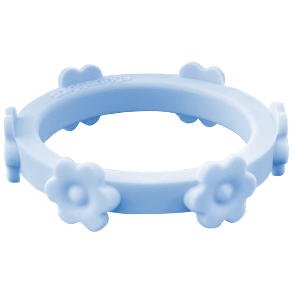 Sky Blue Flower Silicone Ring