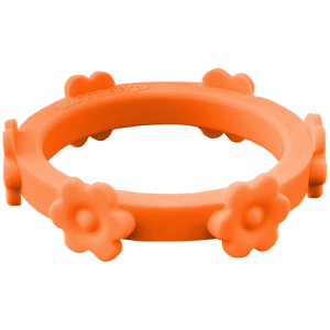 Tangerine Orange Flower Silicone Ring