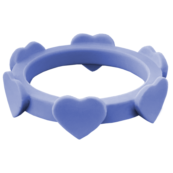 Periwinkle Blue Heart Silicone Ring