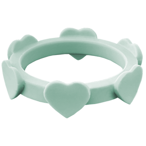 Sage Green Heart Silicone Ring