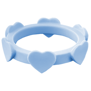 Sky Blue Heart Silicone Ring