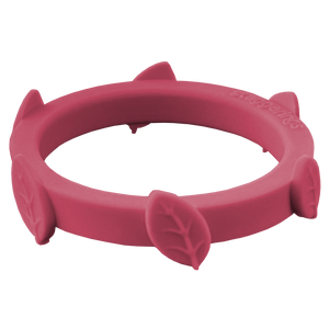 Cranberry Red Leaf Silicone Ring