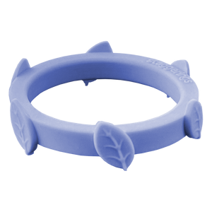 Periwinkle Blue Leaf Silicone Ring