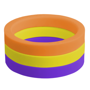  Promise Garden Purple Ring Stackable Strype Sunflower Tangerine Violet Silicone Ring
