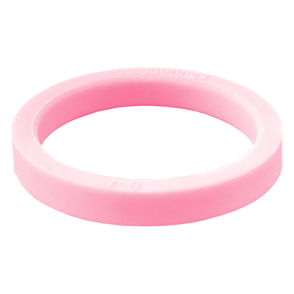Bubblegum Pink Stripe Strype Silicone Ring