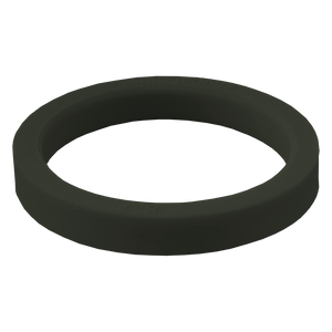 Midnight Black Stripe Strype Silicone Ring