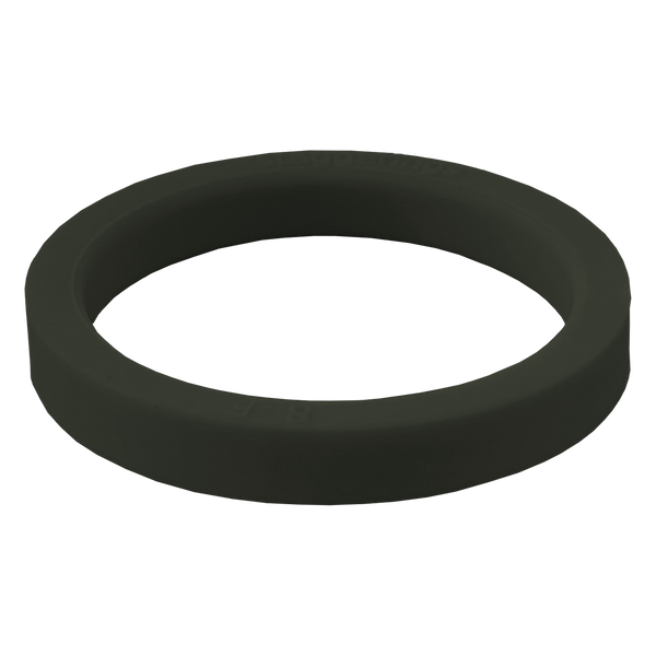 Midnight Black Stripe Strype Silicone Ring