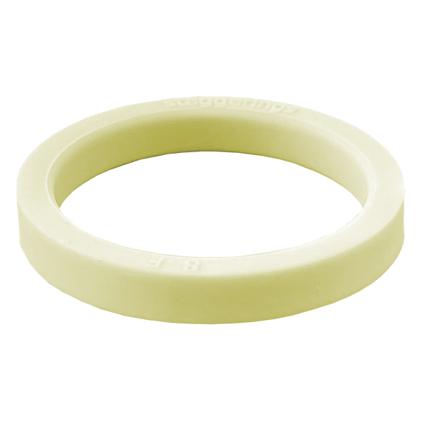 Shortbread Pale Yellow Stripe Strype Silicone Ring
