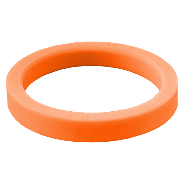 Tangerine Orange Stripe Strype Silicone Ring