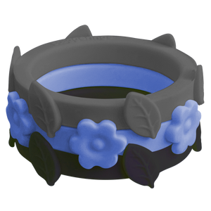 Bundle Flower Leaf Leaves Midnight Nestable Periwinkle Ring Stone Tidal Pool Silicone Ring