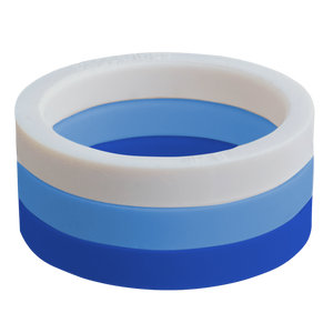  Ivory Ring Royal Blue Sky Stackable Strype Unity Silicone Ring